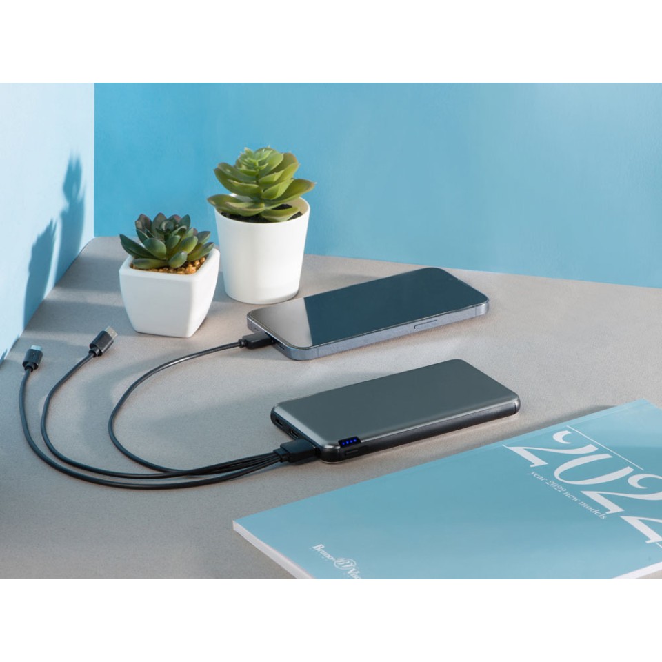 Внешний аккумулятор «Forge» v.2, металл, 10000mah, серый