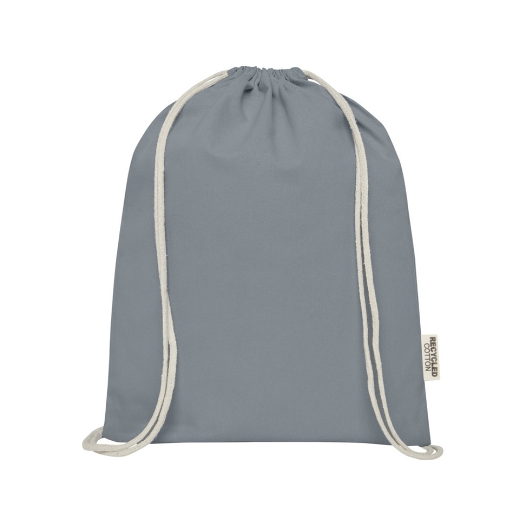 Oregon сумка-кисет из переработанного хлопка, сертифицированного согласно GRS, плотностью 140 г/м2 - Серый