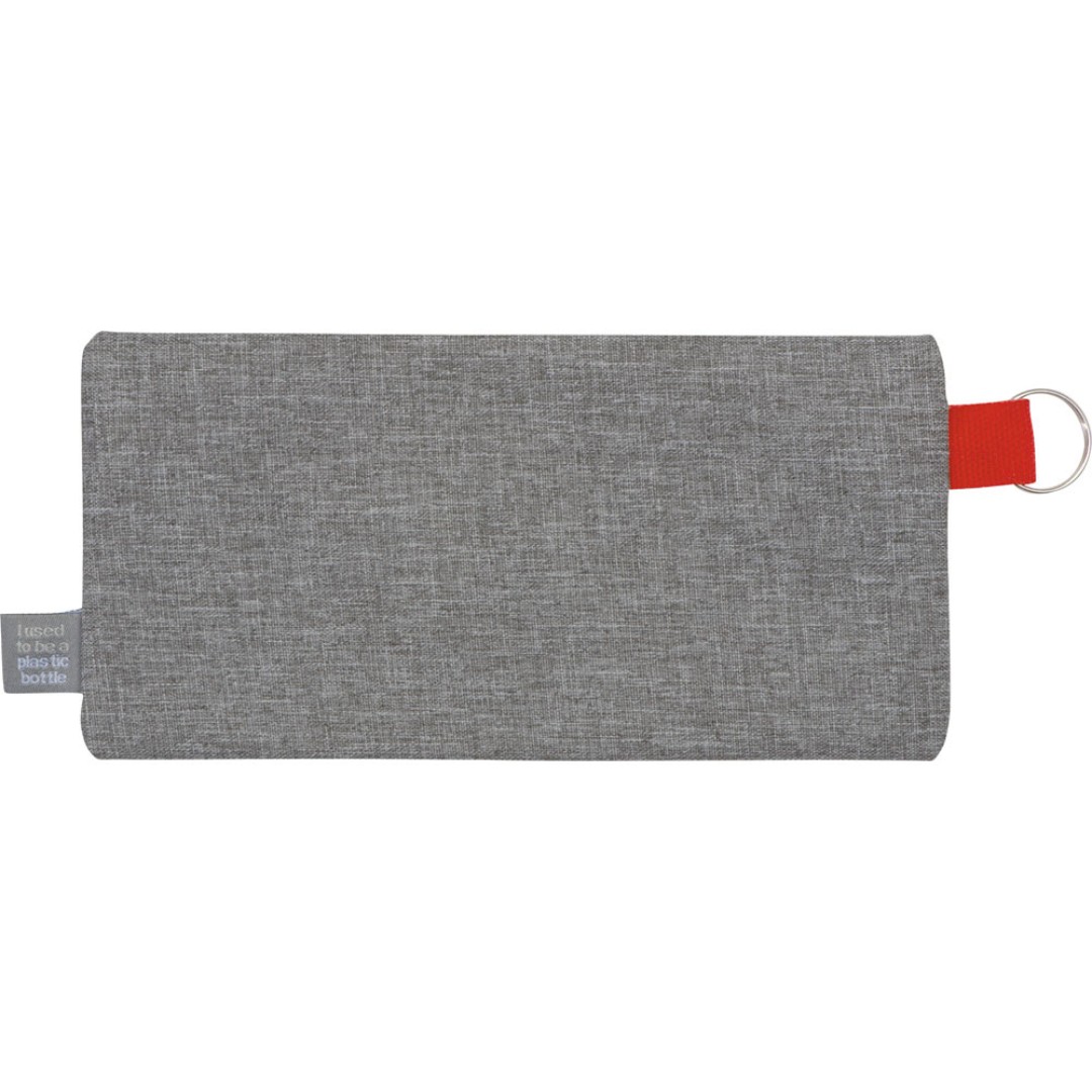 Универсальный пенал из переработанного полиэстера RPET "Holder", серый/красный