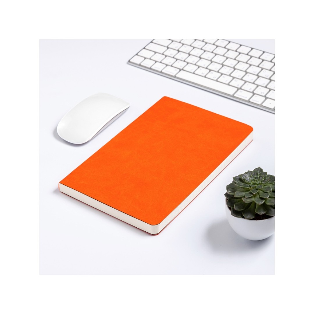 Ежедневник А5 недатированный «Megapolis Velvet Flex», оранжевый