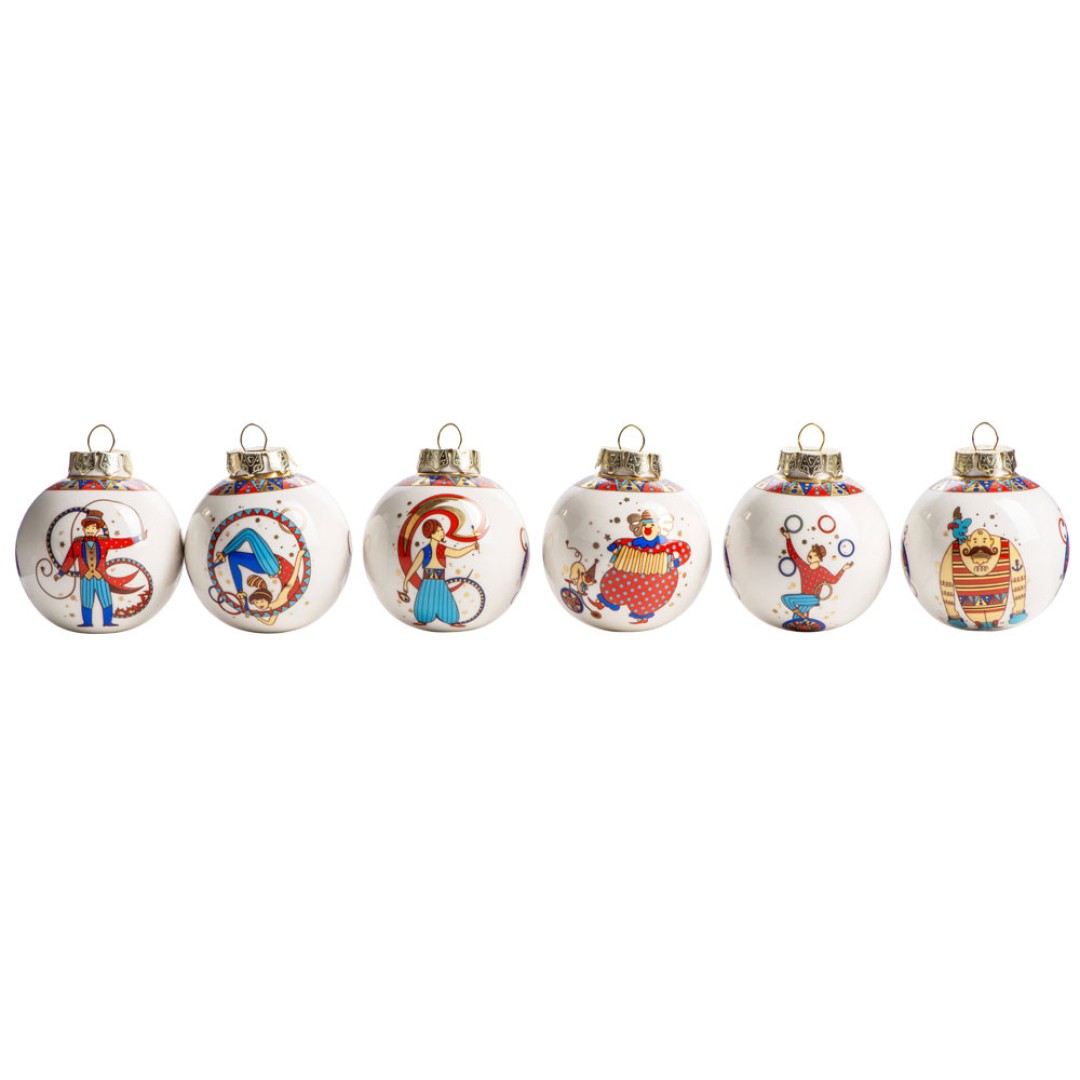Набор новогодних шаров, 6 шт.