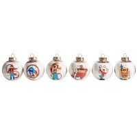 Набор новогодних шаров, 6 шт.