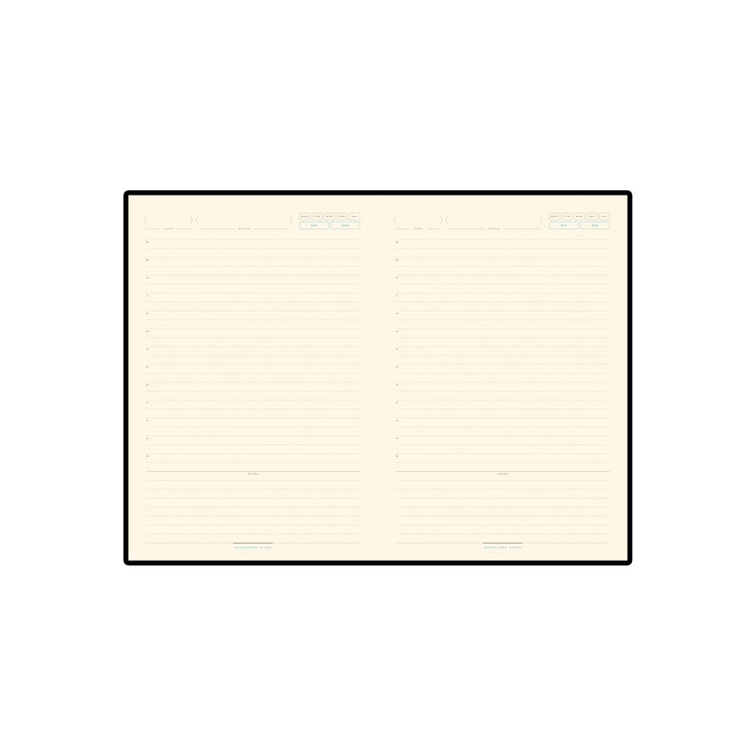 Ежедневник А5 недатированный «Chelsea», серый (золотистый кант и срез)