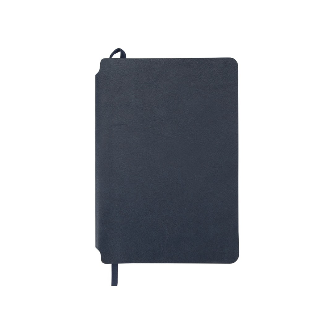 Блокнот «Notepeno» 130x205 мм с тонированными линованными страницами, темно-синий