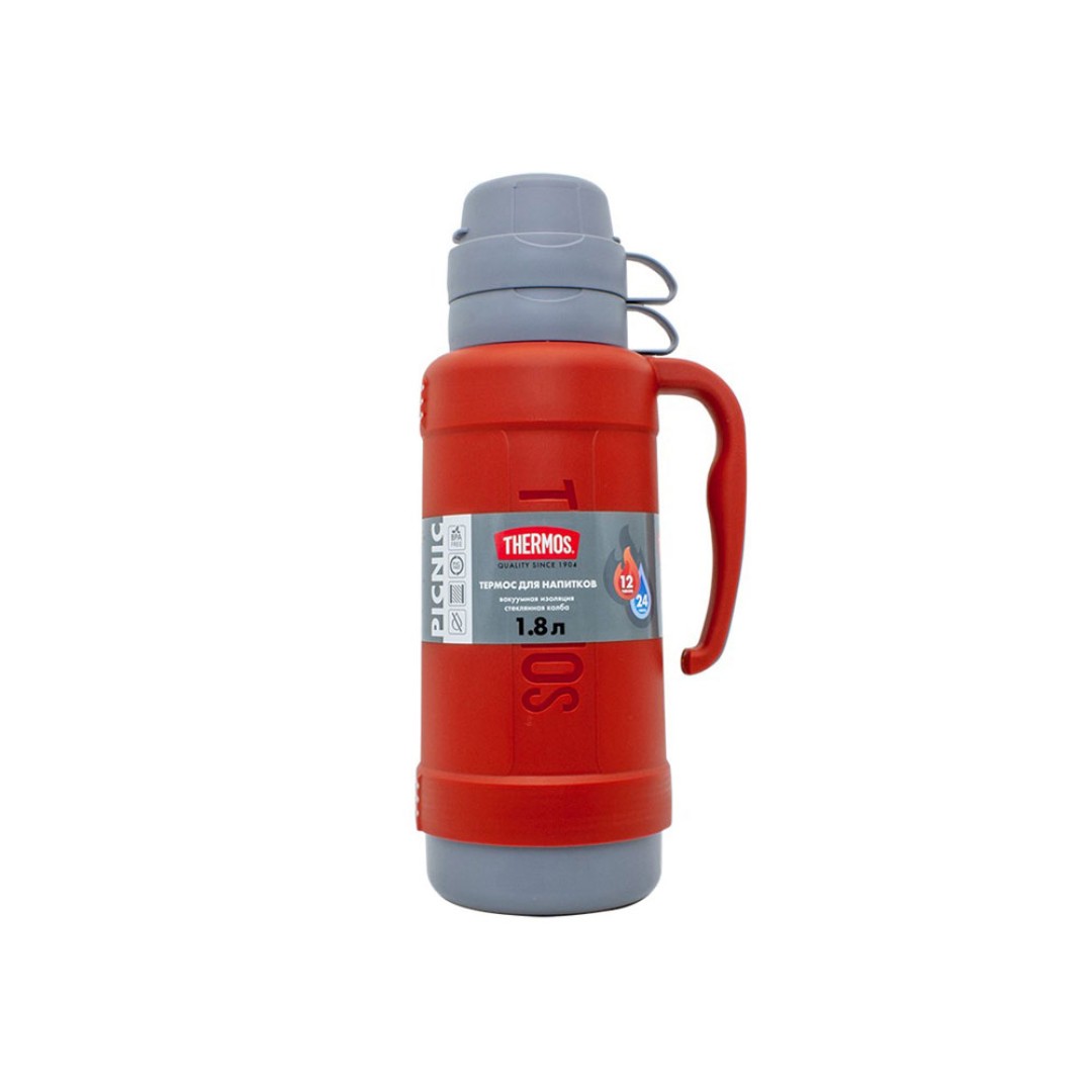 Термос со стеклянной колбой тм THERMOS PICNIC 40 Series Red 1,8L