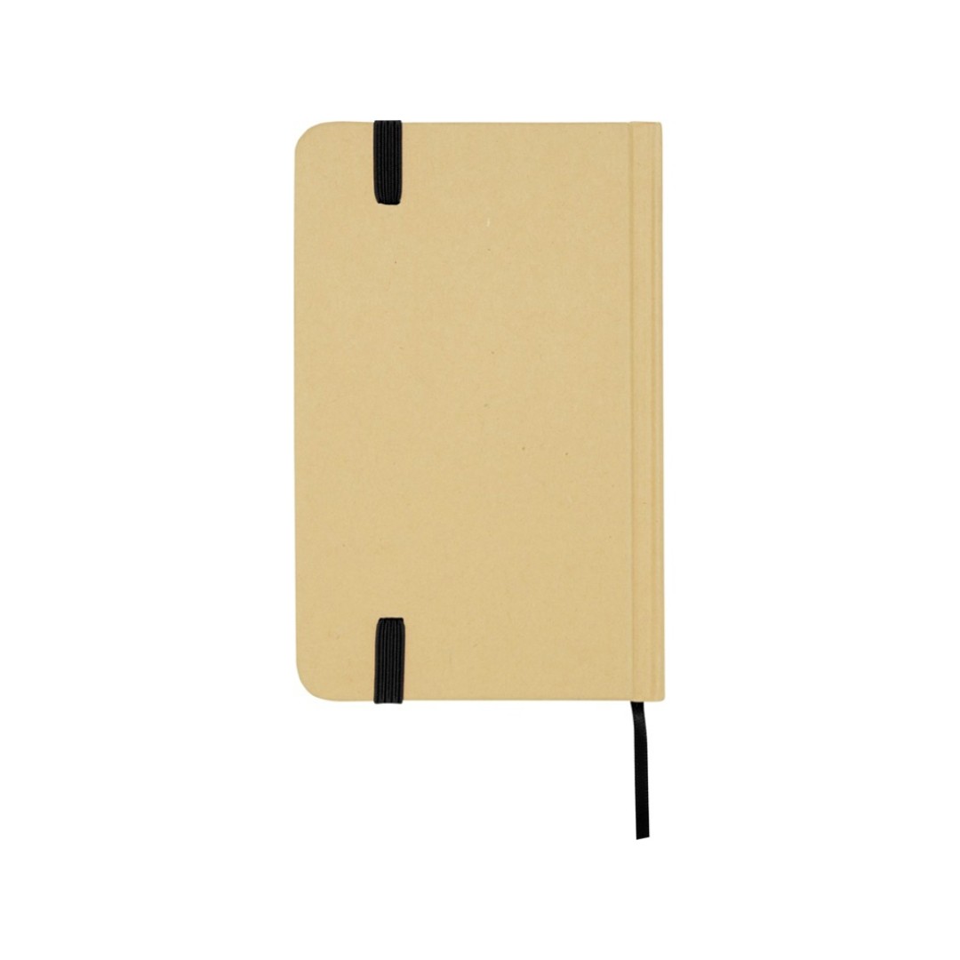 Reed блокнот формата А6 из переработанного материала в твердой обложке с простыми страницами - сплошной черный