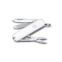 Нож-брелок VICTORINOX Classic SD Colors "Falling Snow", 58 мм, 7 функций, белый