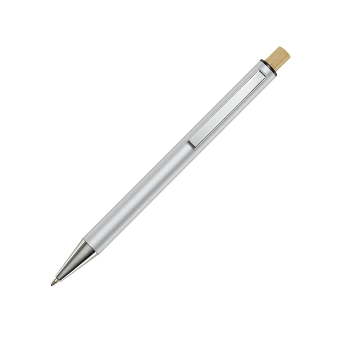 Cyrus шариковая ручка из переработанного алюминия, черный чернила - Серебристый