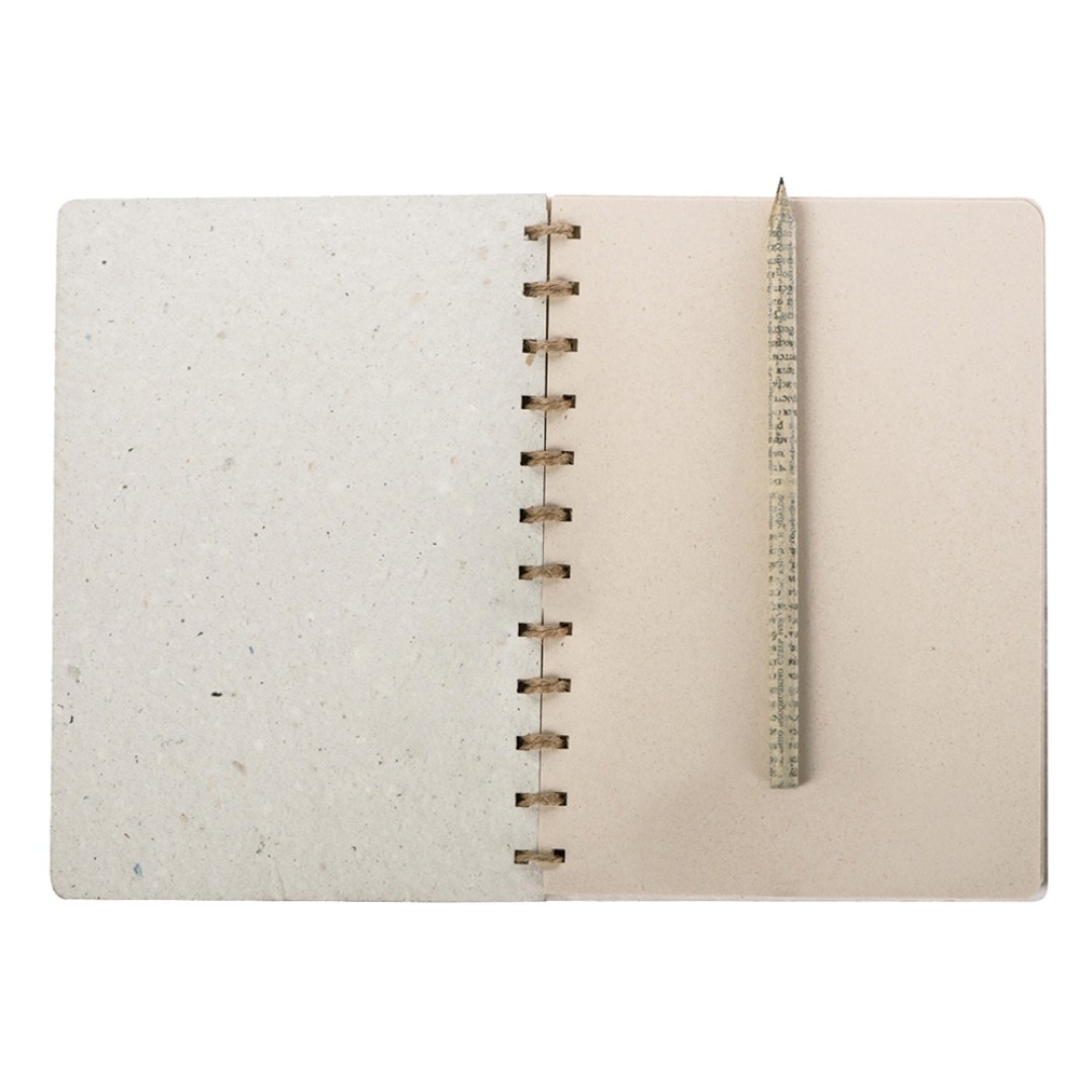 Живой блокнот А5 с бумажным карандашом и семенами цветов микс, белый