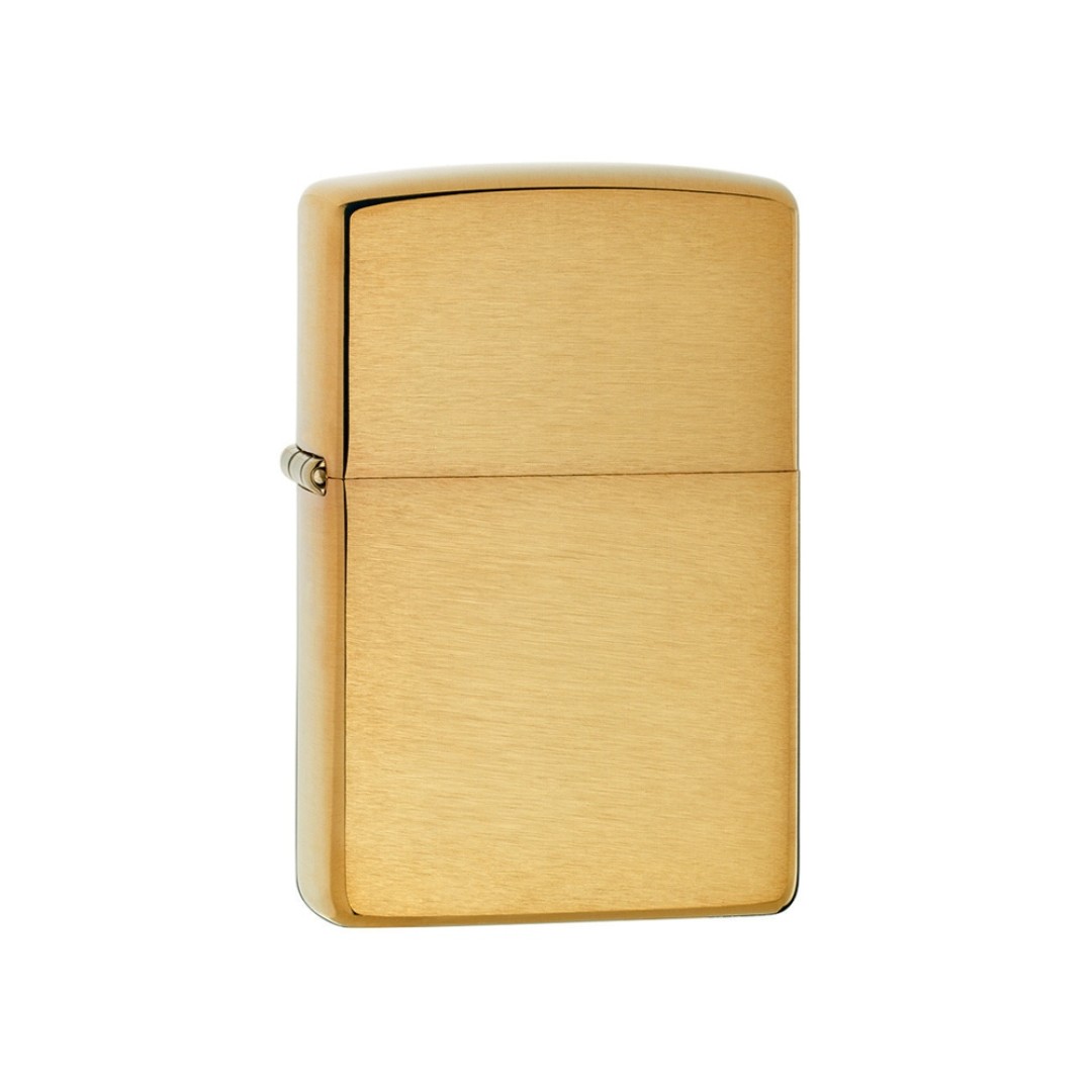 Зажигалка ZIPPO с покрытием Brushed Brass, латунь/сталь, золотистая, матовая, 38x13x57 мм