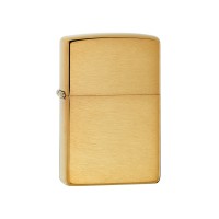 Зажигалка ZIPPO с покрытием Brushed Brass, латунь/сталь, золотистая, матовая, 38x13x57 мм