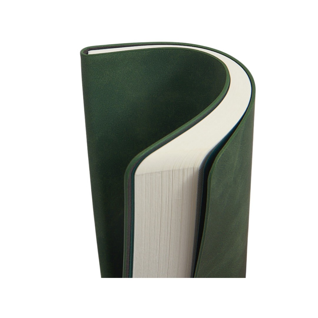 Блокнот А5 в гибкой обложке "Chaplin", зеленый