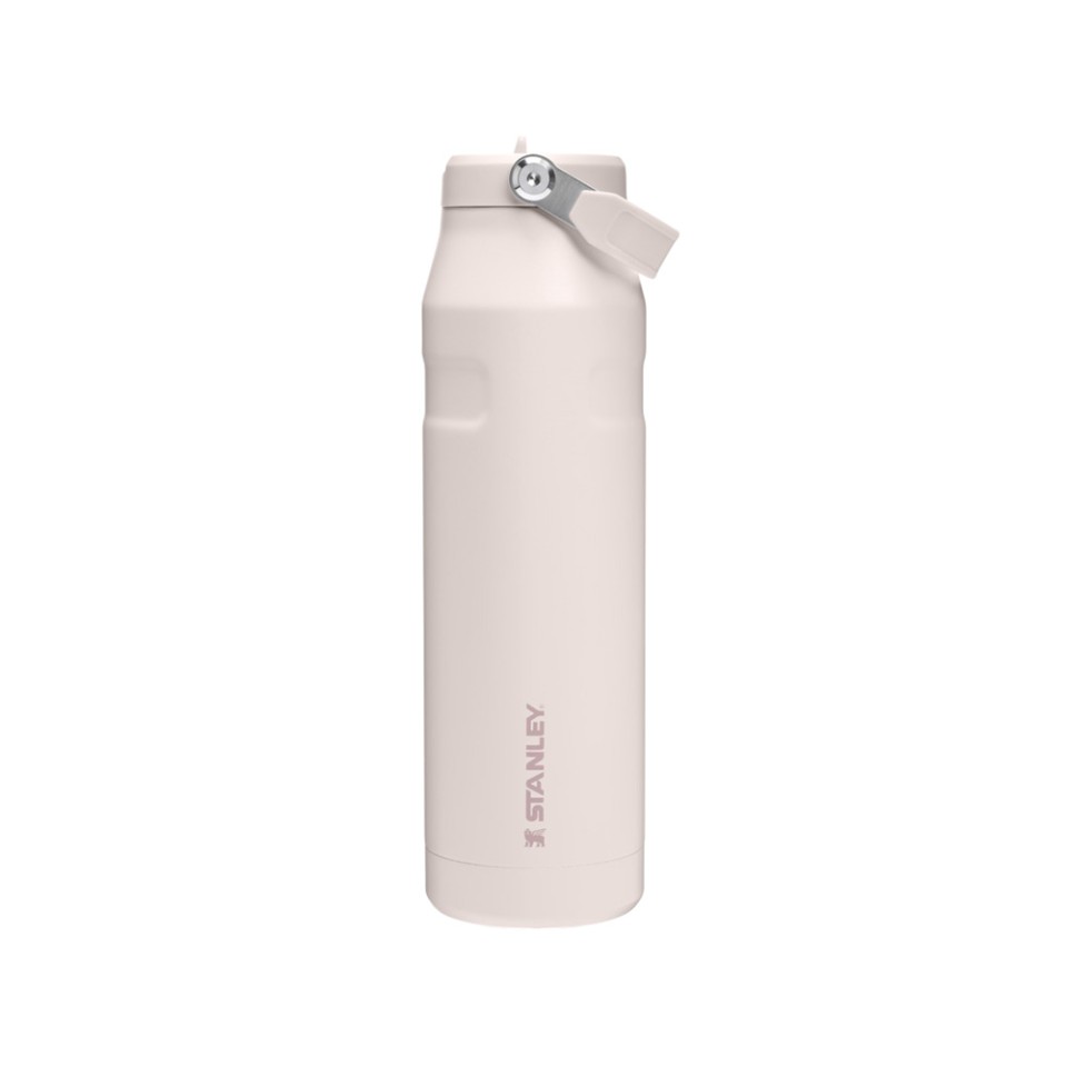 Бутылка для воды объемом 1,06 литра с откидной трубочкой Stanley IceFlow™ 2.0 - Light pink