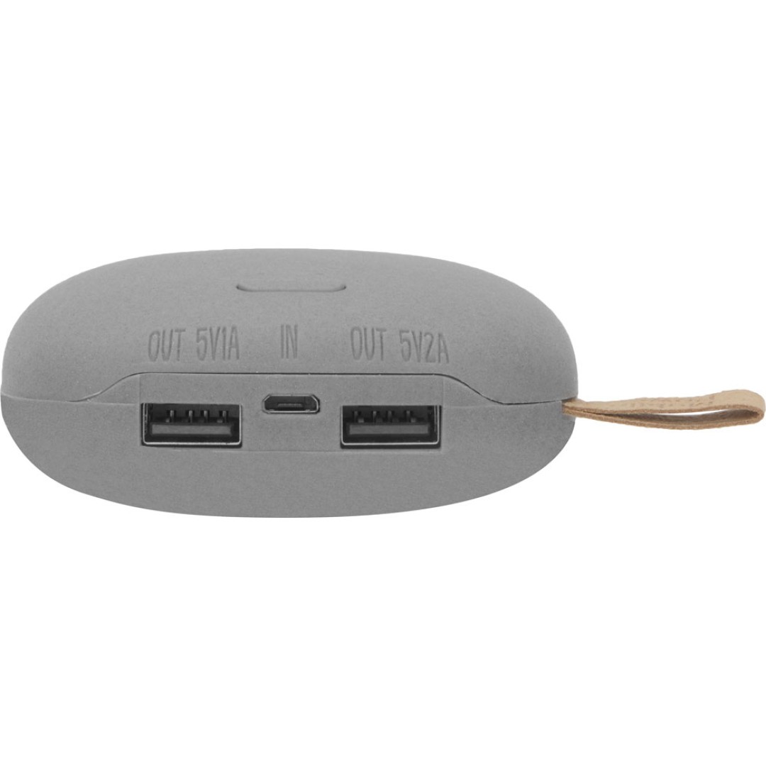 Внешний аккумулятор в форме камня «Stone», 10400 mAh, серый