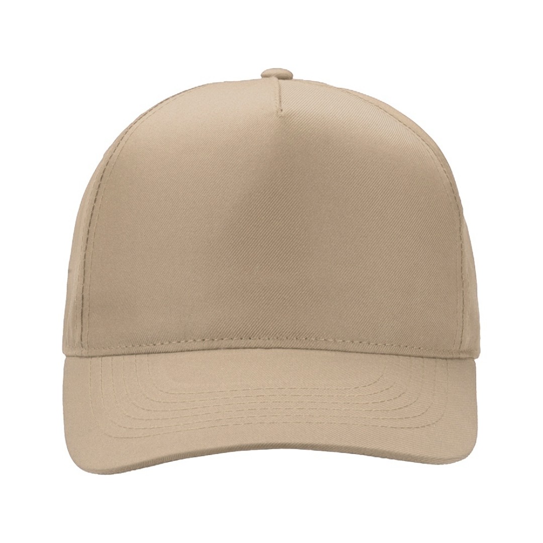 Бейсболка "Poly" 5-ти панельная 120 гр, песочный