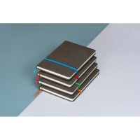 Блокнот «Color» линованный А5 в твердой обложке с резинкой, серый/оранжевый (P)