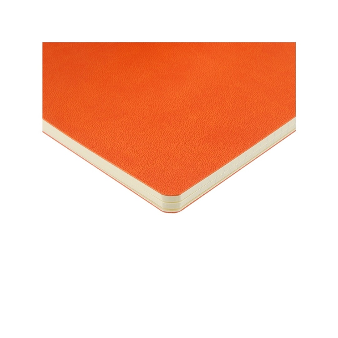 Бизнес тетрадь А5 "Megapolis flex" 60 л. soft touch клетка, оранжевый