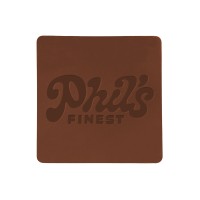 ПАТЧ КВАДРАТ soft-touch (коричневый ) 5,5 х 5,5 см