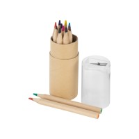 Набор карандашей "Cartoon" 12 единиц, натуральный/прозрачный