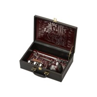 Набор «Подарочный» с многофункциональным ножом, темно-коричневый/бордовый