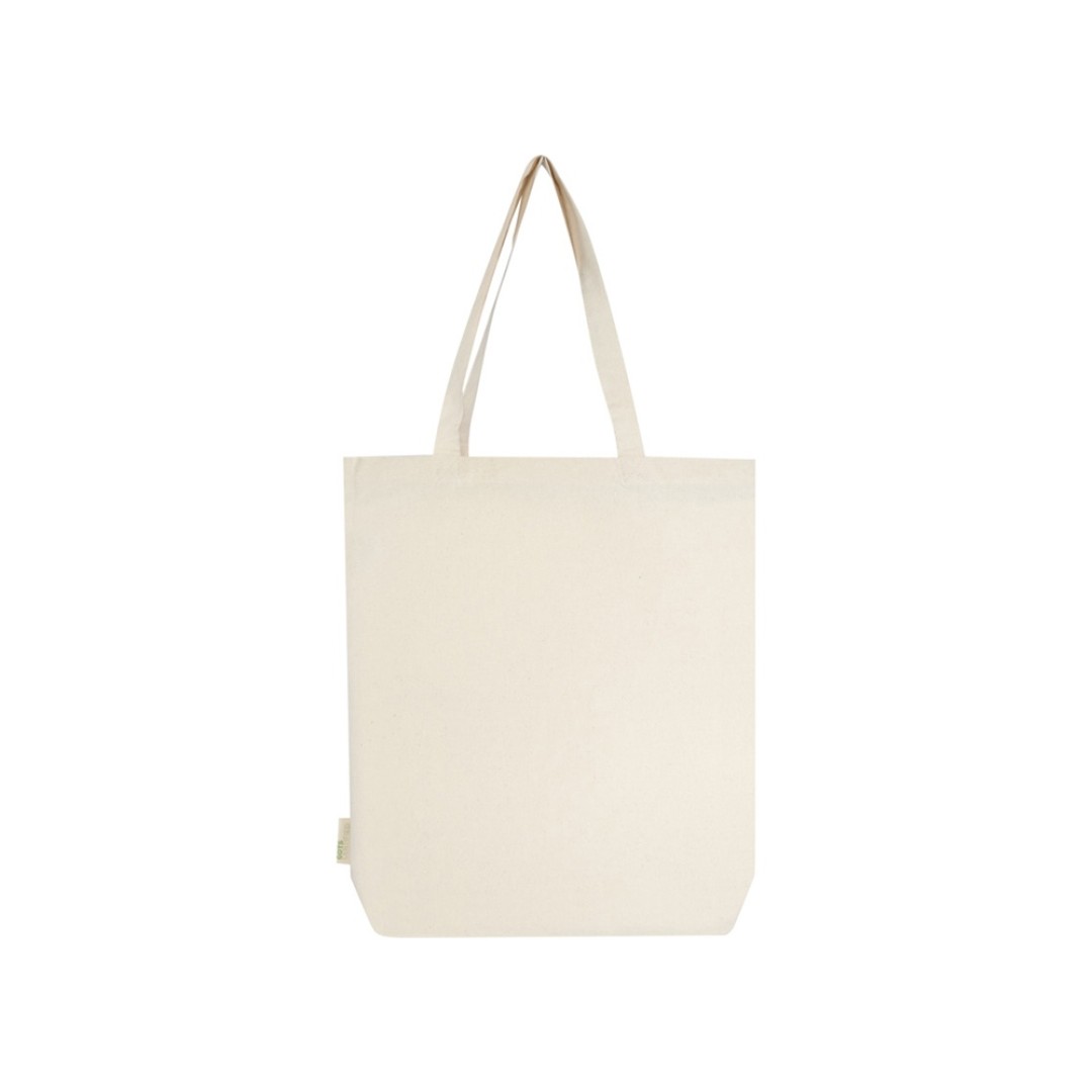 Orissa эко-сумка из органического материала GOTS с широким дном, 180 г/м2, 11 л - Натуральный