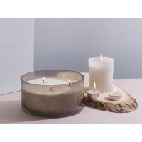 Свеча соевая ароматическая в стекле "Halo", черная