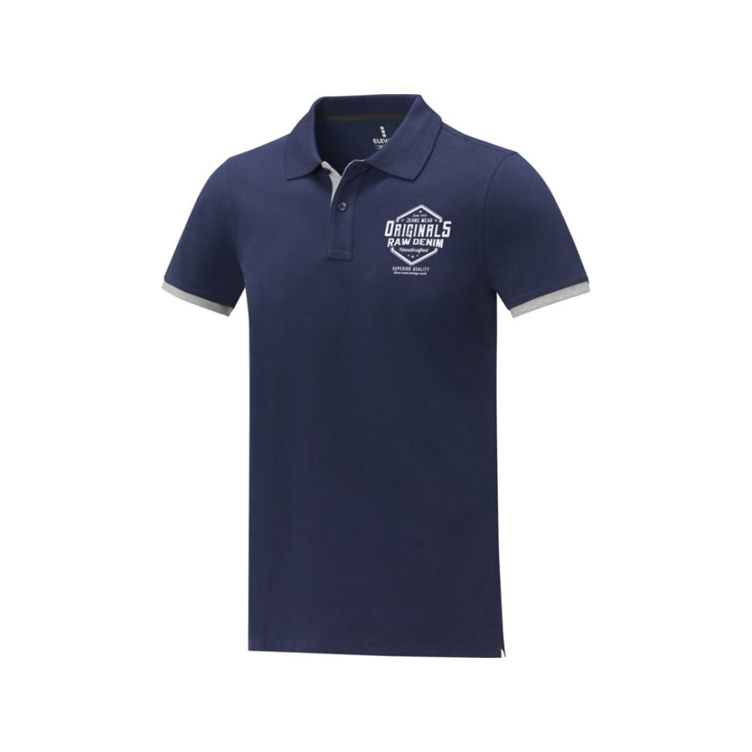 Morgan Двухцветное мужское поло с коротким рукавом , темно-синий