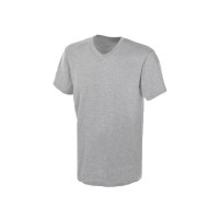 Футболка "Heavy Super Club" мужская с V-образным вырезом, серый меланж