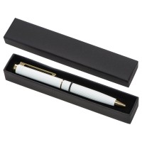 Шариковая металлическая ручка с золотистым слоем "Monarch Gold", белая