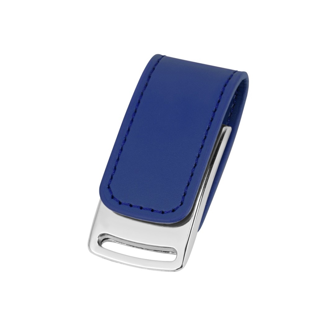 Флеш-карта USB 2.0 16 Gb с магнитным замком "Vigo", синий/серебристый
