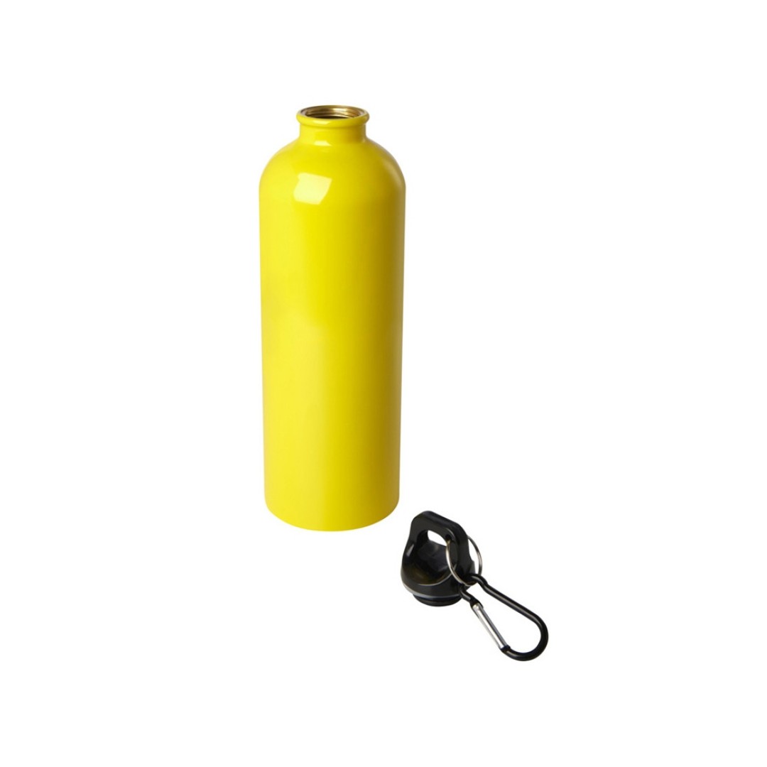 Одностенная бутылка для воды с карабином Oregon, изготовленная из нержавеющей стали, сертифицированной по стандарту RCS, объемом 750 мл - Желтый