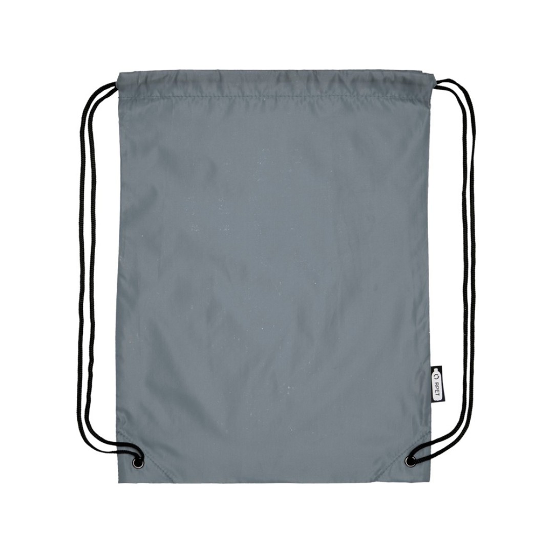 Рюкзак со шнурком Oriole из переработанного ПЭТ, серый