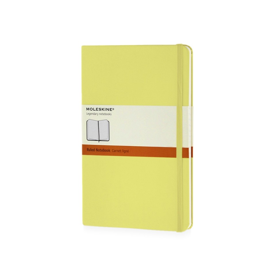 Записная книжка Moleskine Classic (в линейку) в твердой обложке, Large (13х21см), цитрусовый