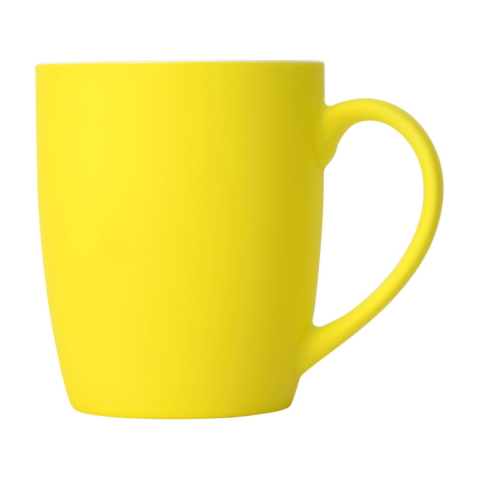 Кружка с покрытием soft-touch “Tulip Gum”, желтый (3955C) (P)