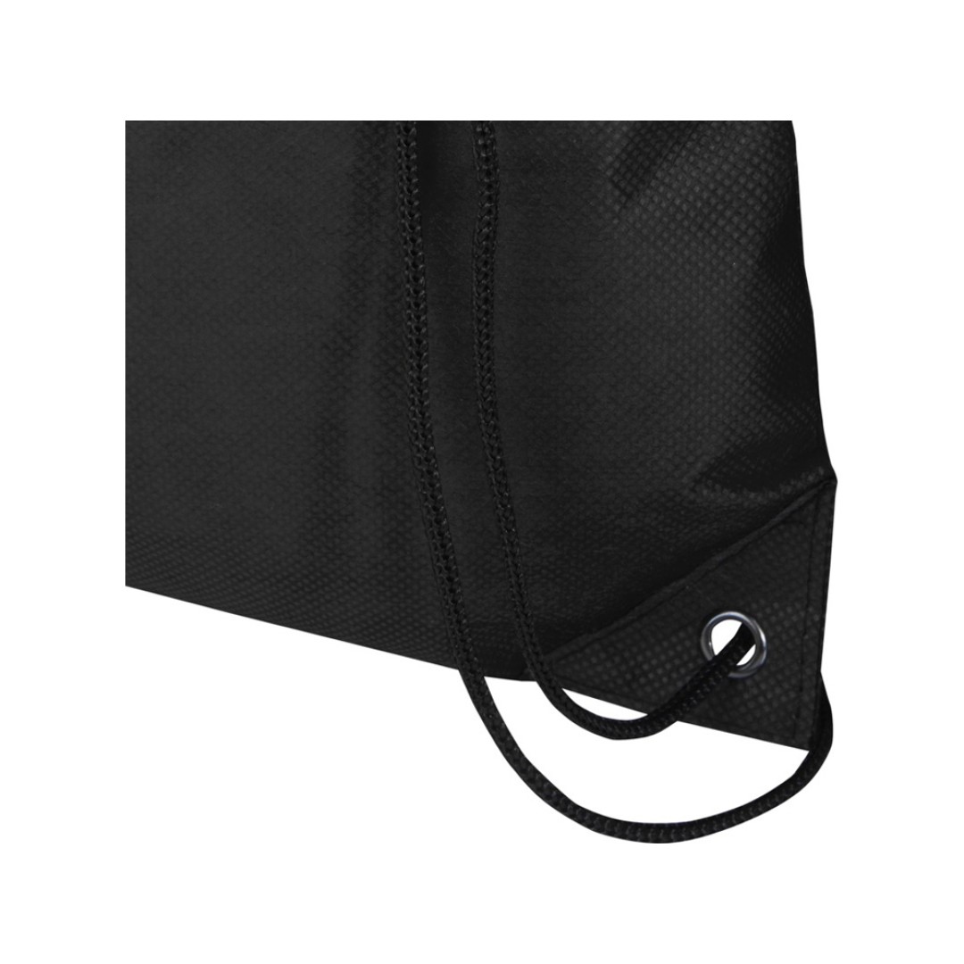 Рюкзак-мешок  на шнурке «Evergreen» из переработанного нетканого материала, сплошной черный