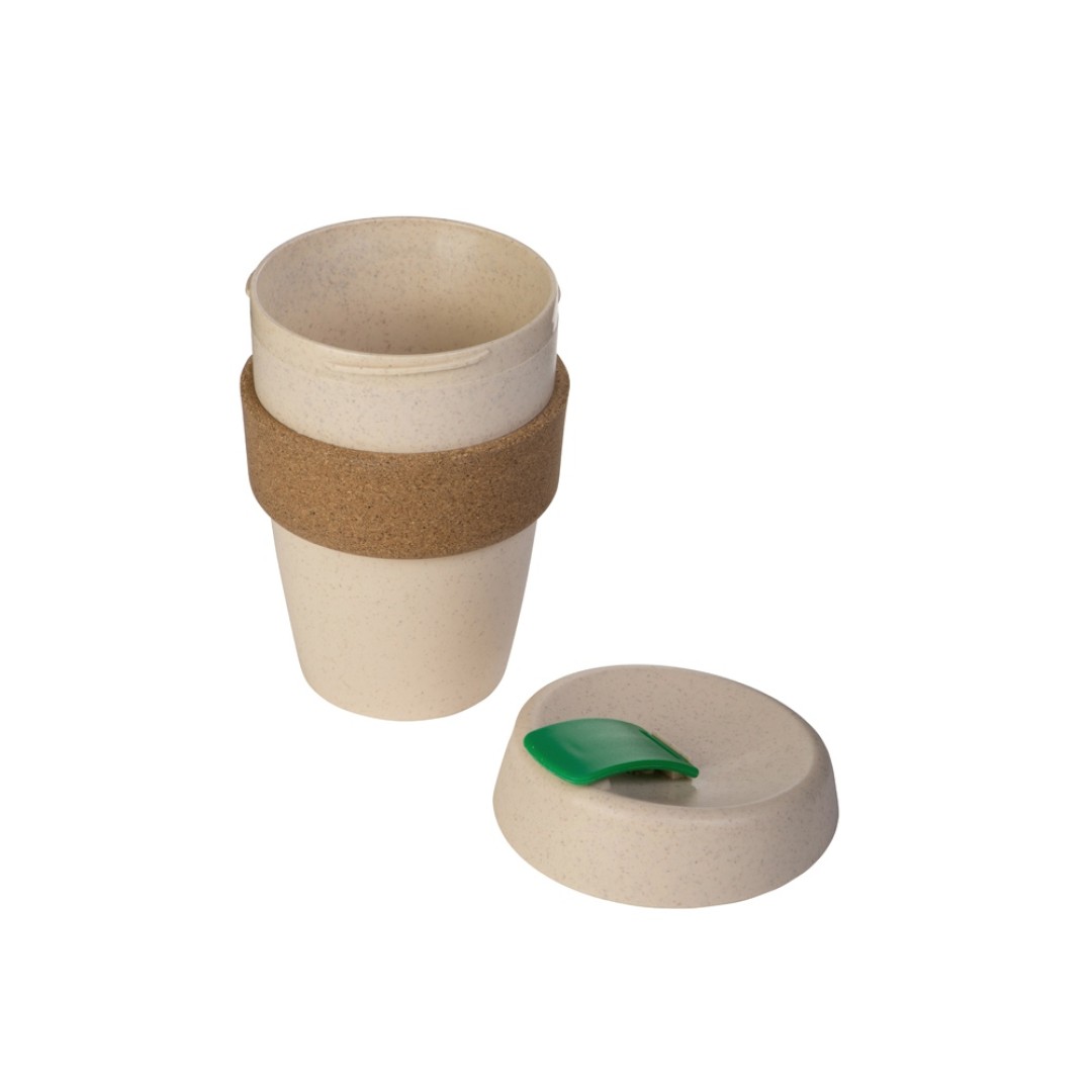 Стакан из пшеничного волокна с двойными стенками "Pino", зеленый