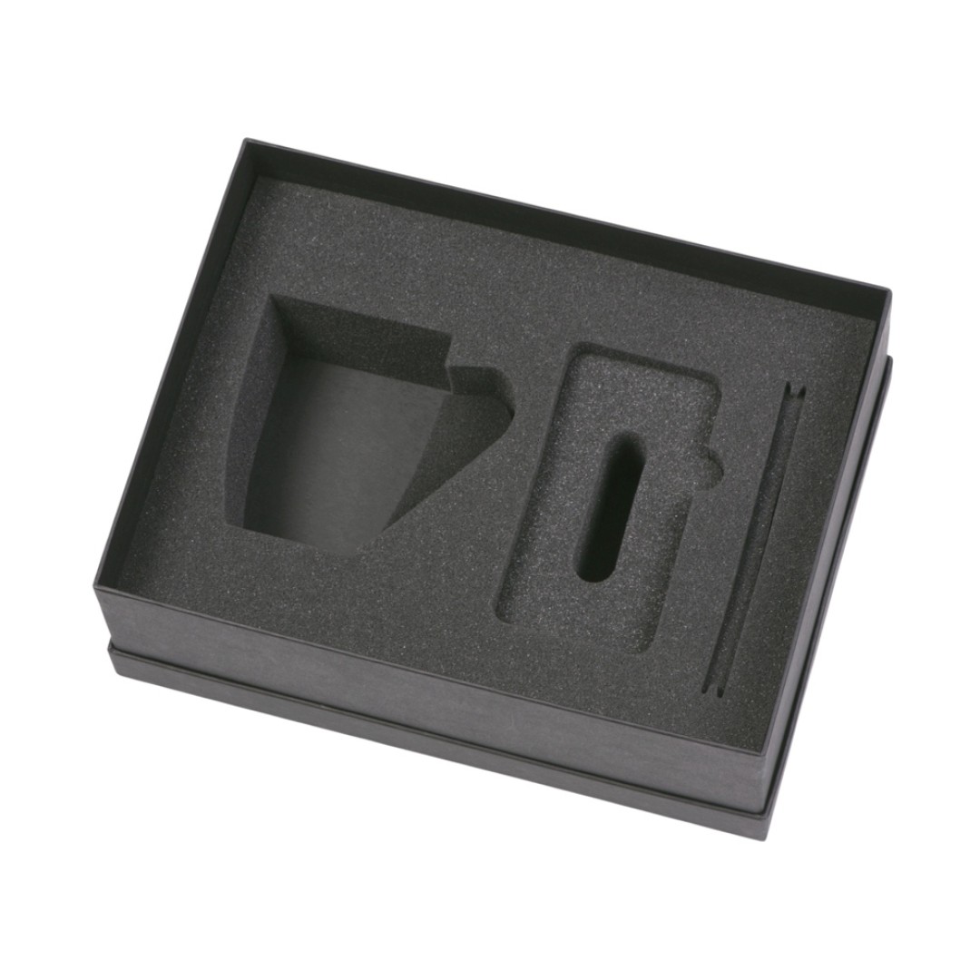 Подарочный набор c кружкой, пластиковой ручкой и повербанком С1, 5000 mAh, серый