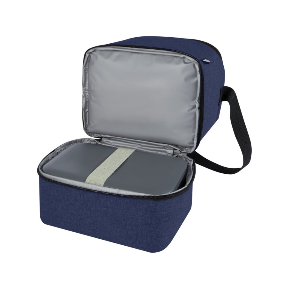 Tundra, сумка-холодильник из переработанного PET-пластика, для обеда, на 9 банок - Heather navy