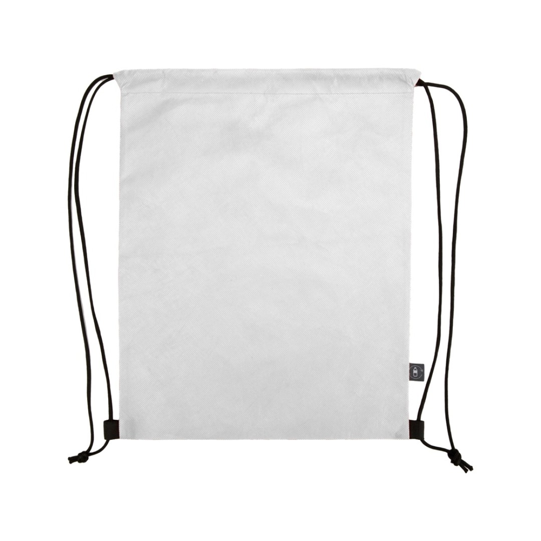 Рюкзак-мешок Reviver из нетканого переработанного материала RPET, белый