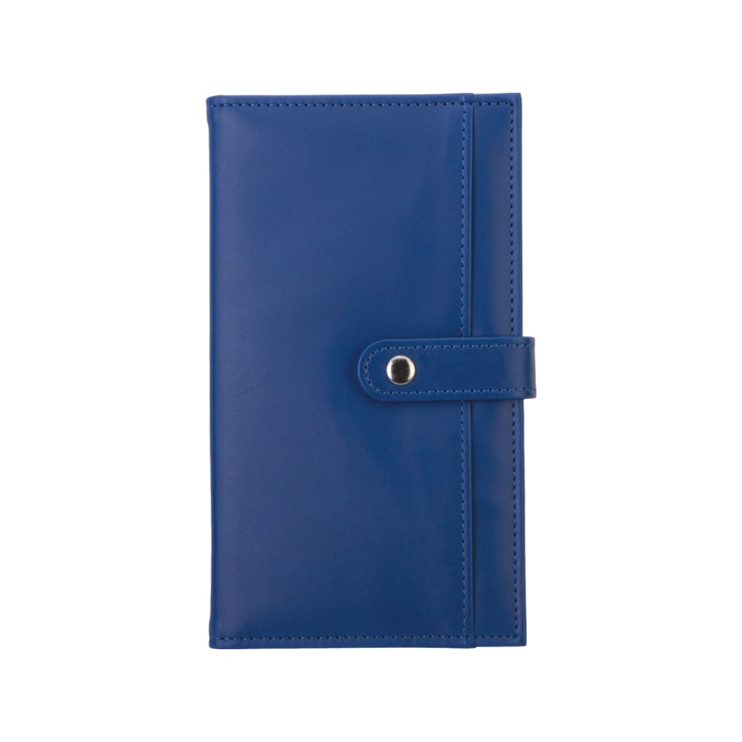 Блокнот-кошелек с сменным блоком А6 "Wall Street", 64 листа, синий