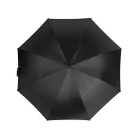 Зонт-трость Reviver с куполом из переработанного пластика, черный