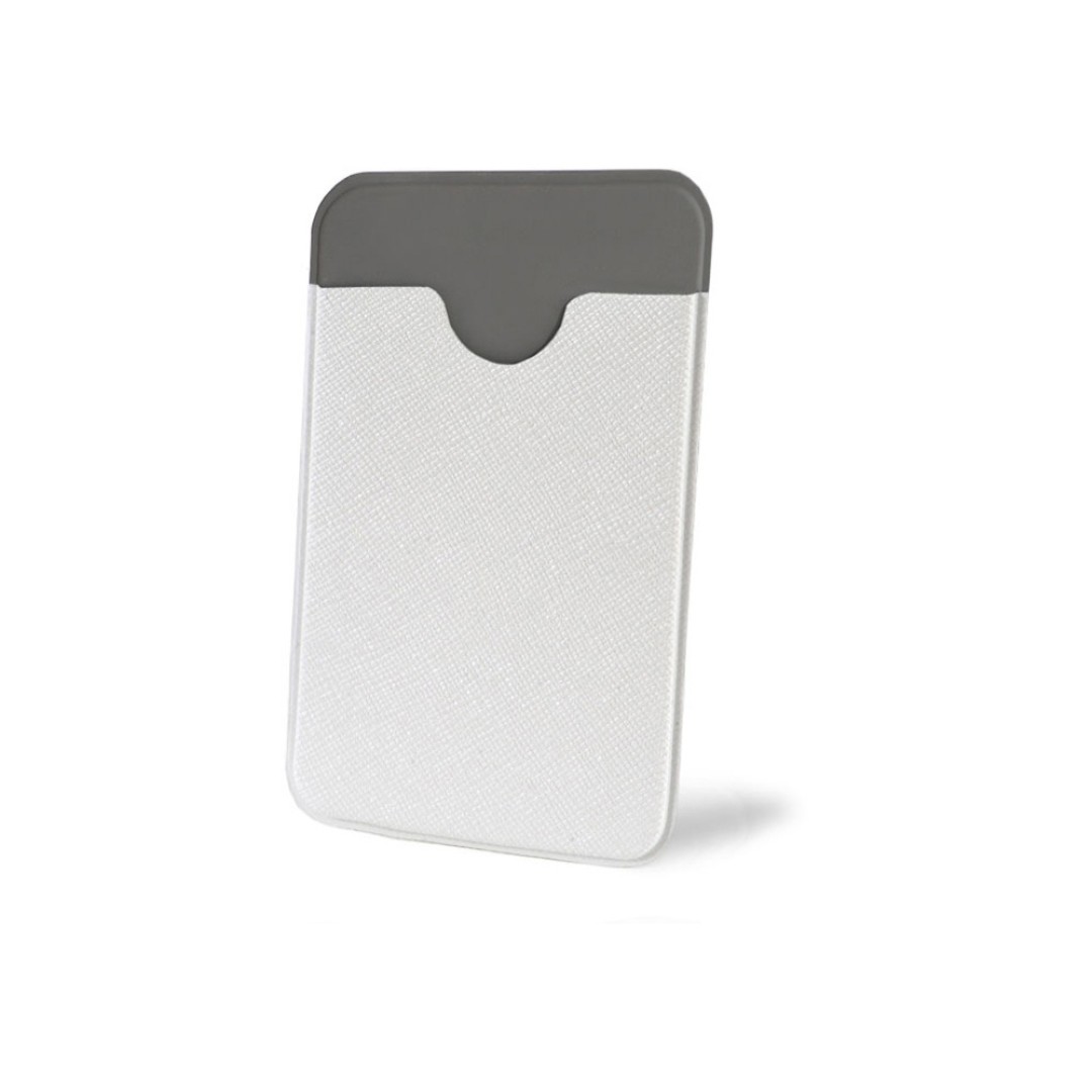 Чехол-картхолдер Favor на клеевой основе на телефон для пластиковых карт и и карт доступа, белый