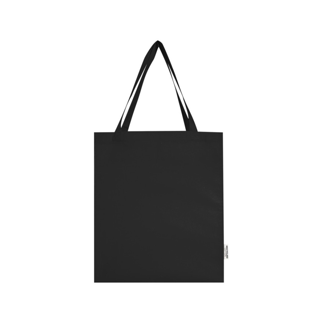 Madras эко- сумка с ластовицей из переработанного хлопка, сертифицированного согласно GRS, плотностью 140 г/м2 - сплошной черный