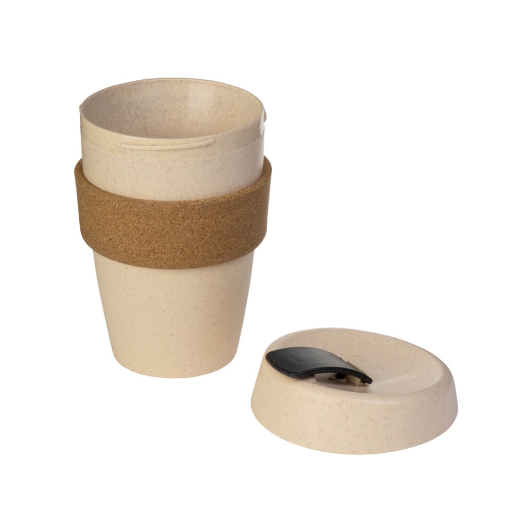 Стакан из пшеничного волокна с двойными стенками "Pino", черный