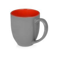 Кружка керамическая «Gracy» 450мл, серый/красный