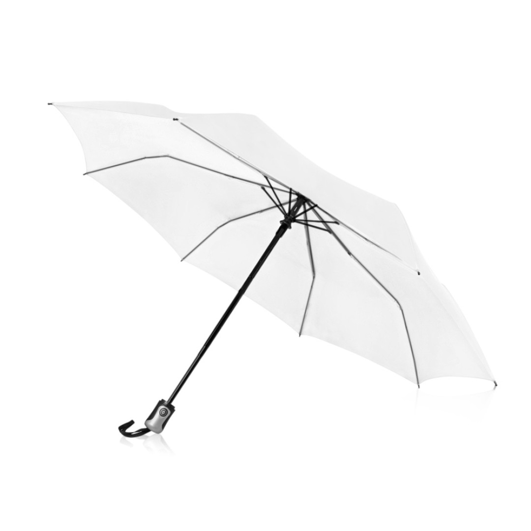 Зонт Alex трехсекционный автоматический 21,5", белый