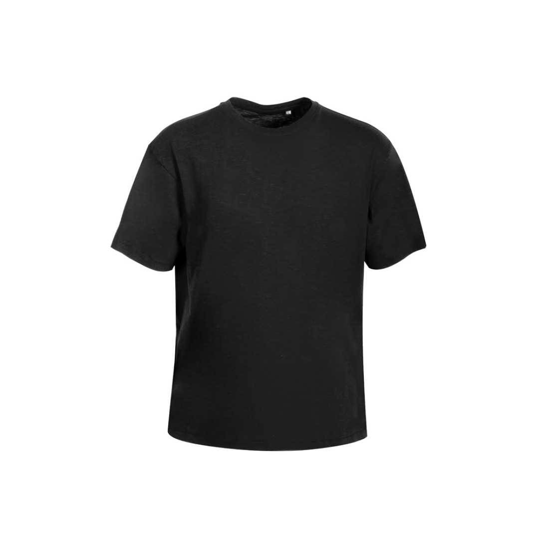 Футболка из джерси с протяжками «Portofino» унисекс, черный