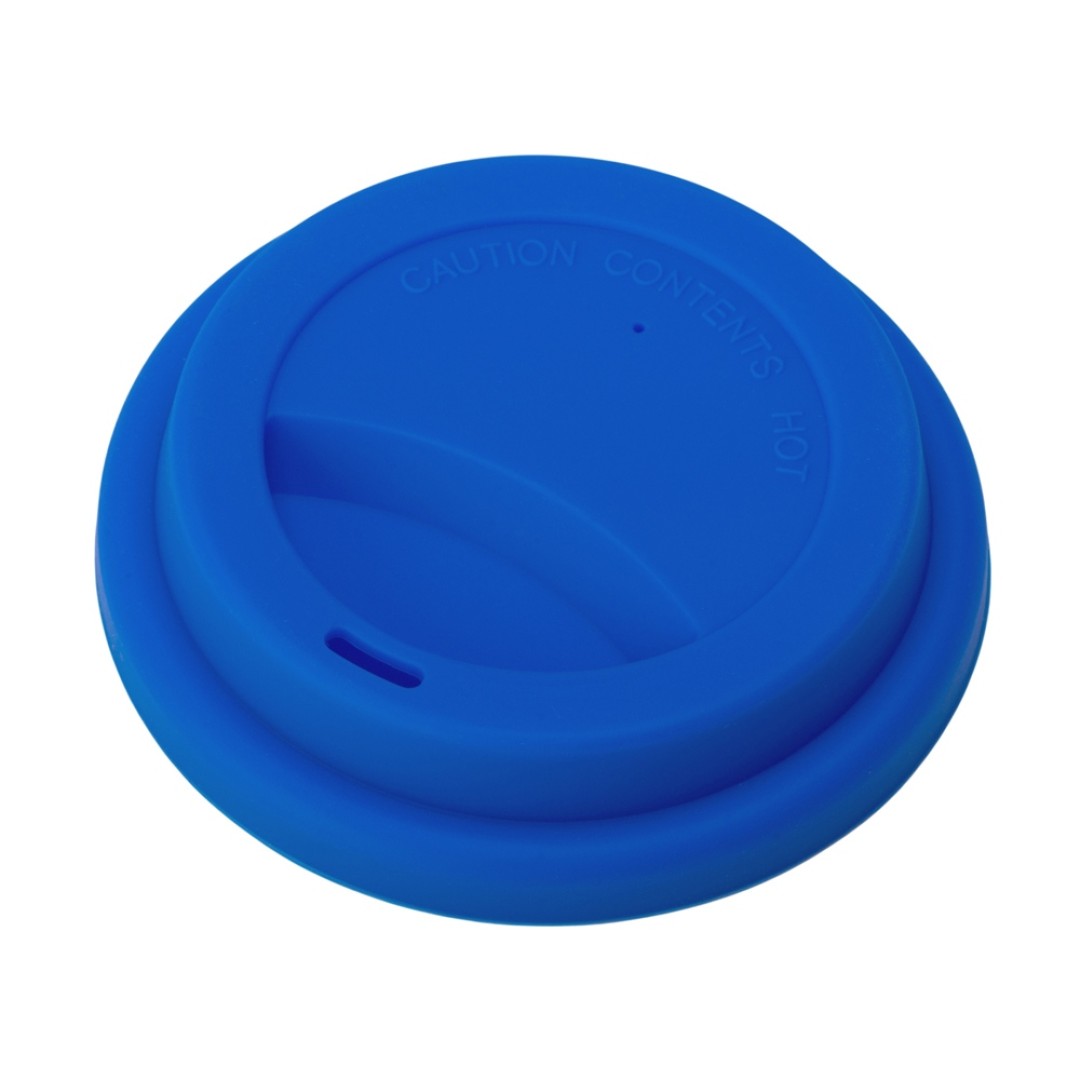 Стакан с силиконовой крышкой "Cafe", синий