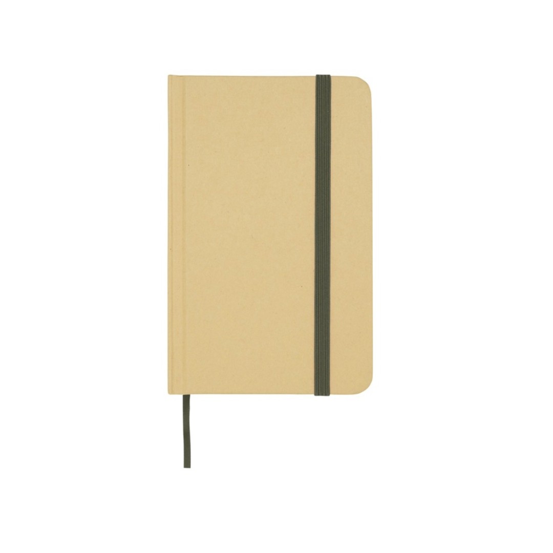 Reed блокнот формата А6 из переработанного материала в твердой обложке с простыми страницами - Зеленый лесной