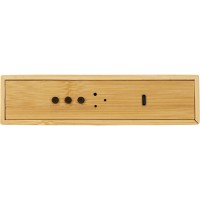 Часы настольные с беспроводной зарядкой «Index», 10 Вт, бамбук